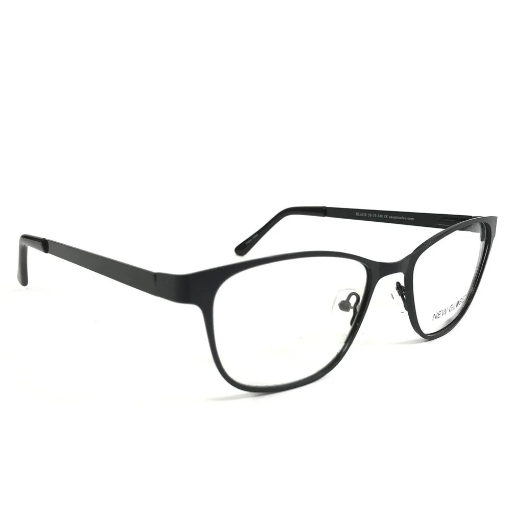 New Globe Eyeglasses Frames L5167-P BLACK Matte Cat Eye Full Rim 55-18-140
